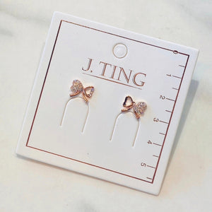 Adorable Bow Earrings - Rose Gold