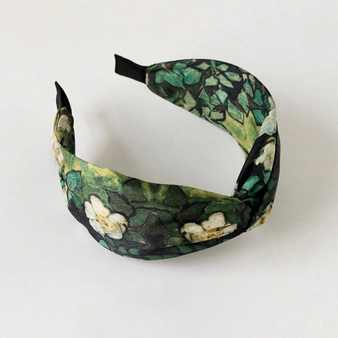 Floral Twist Headband - Green