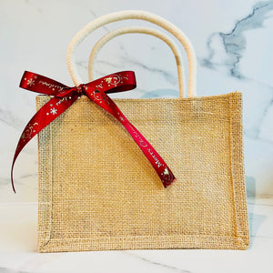 Red Christmas Ribbon Medium Gift Bag