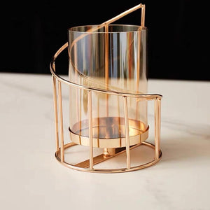 Rose Gold Metal Candle Holder