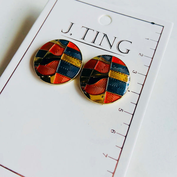 Abstract Shield Earrings