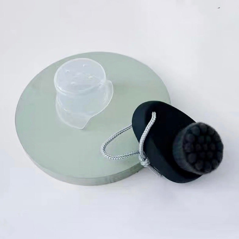 Black Double-sided Facial Cleanser Brush