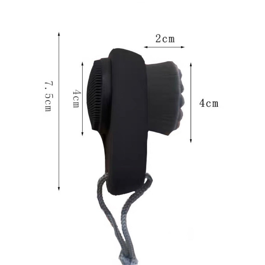 Black Double-sided Facial Cleanser Brush