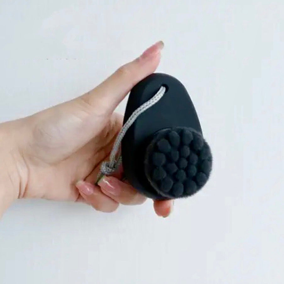 Black Double-sided Facial Cleanser Brush