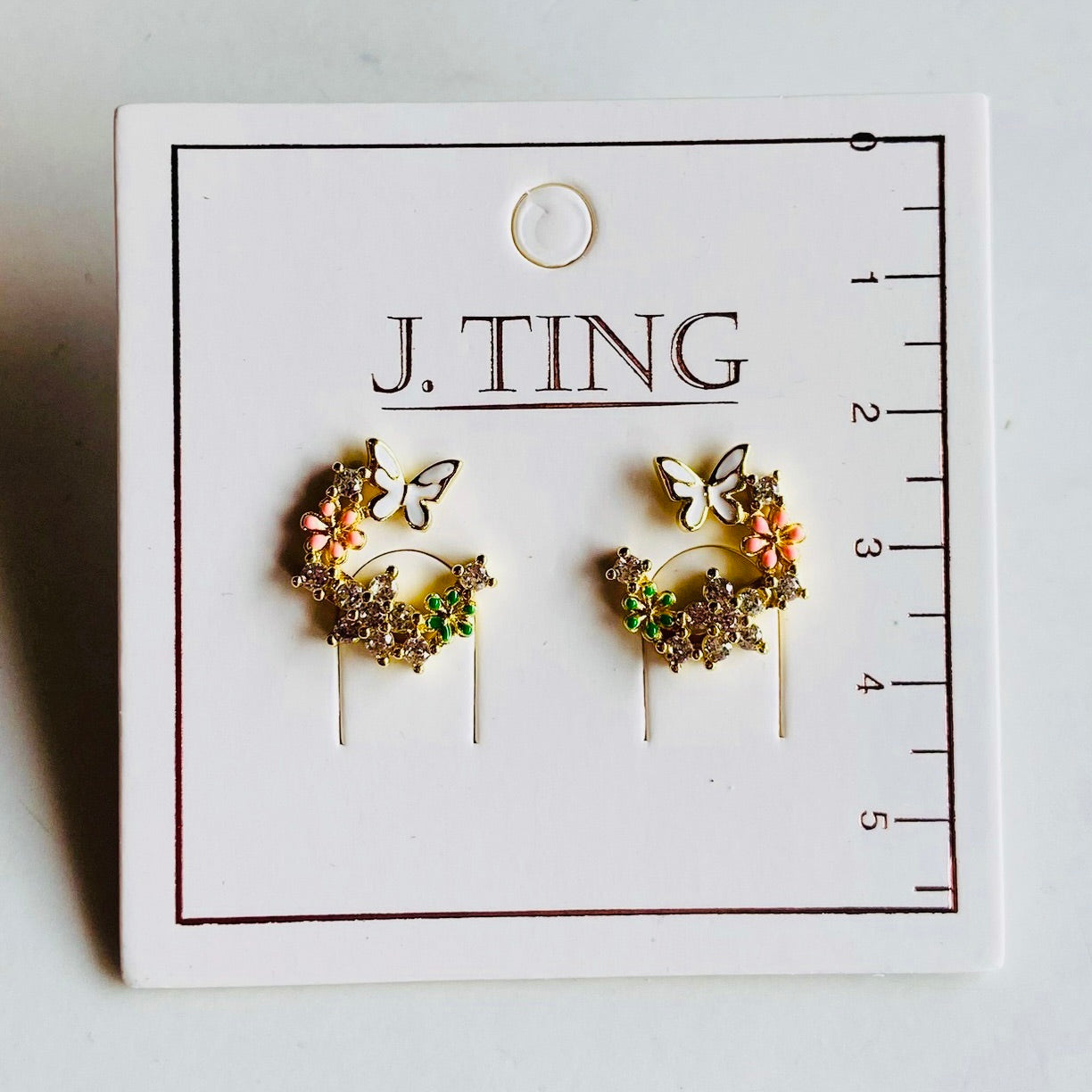 Butterfly Flower Wreath Earrings