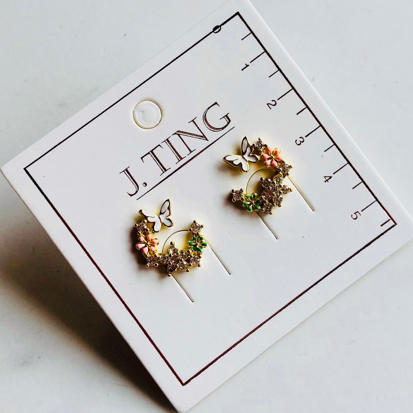 Butterfly Flower Wreath Earrings