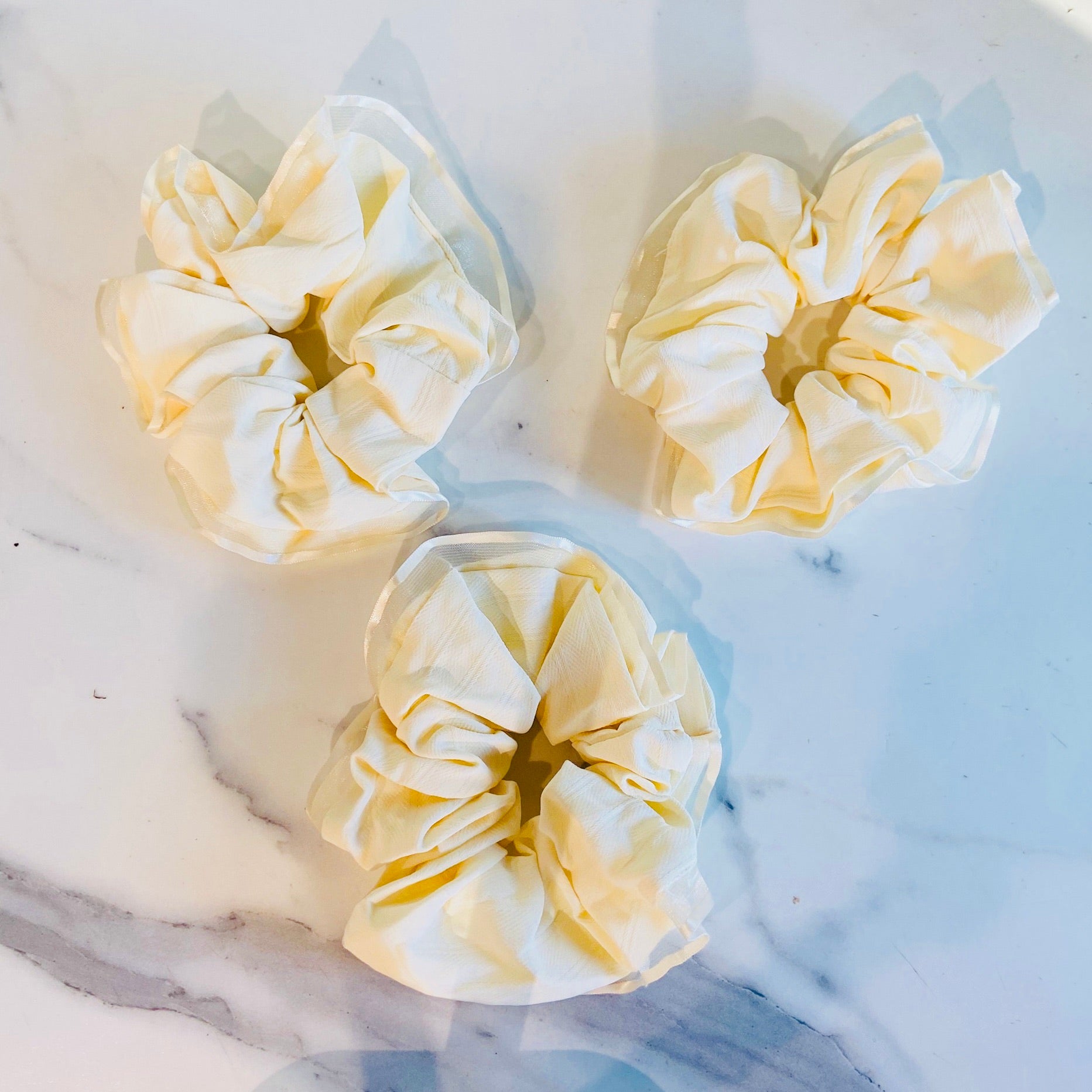 Cream Sheer Jumbo Scrunchie