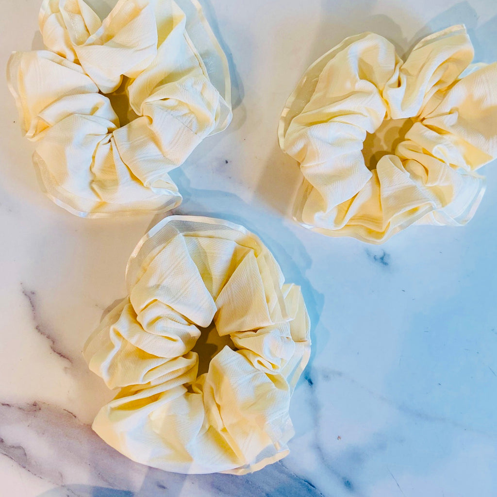 Cream Sheer Jumbo Scrunchie