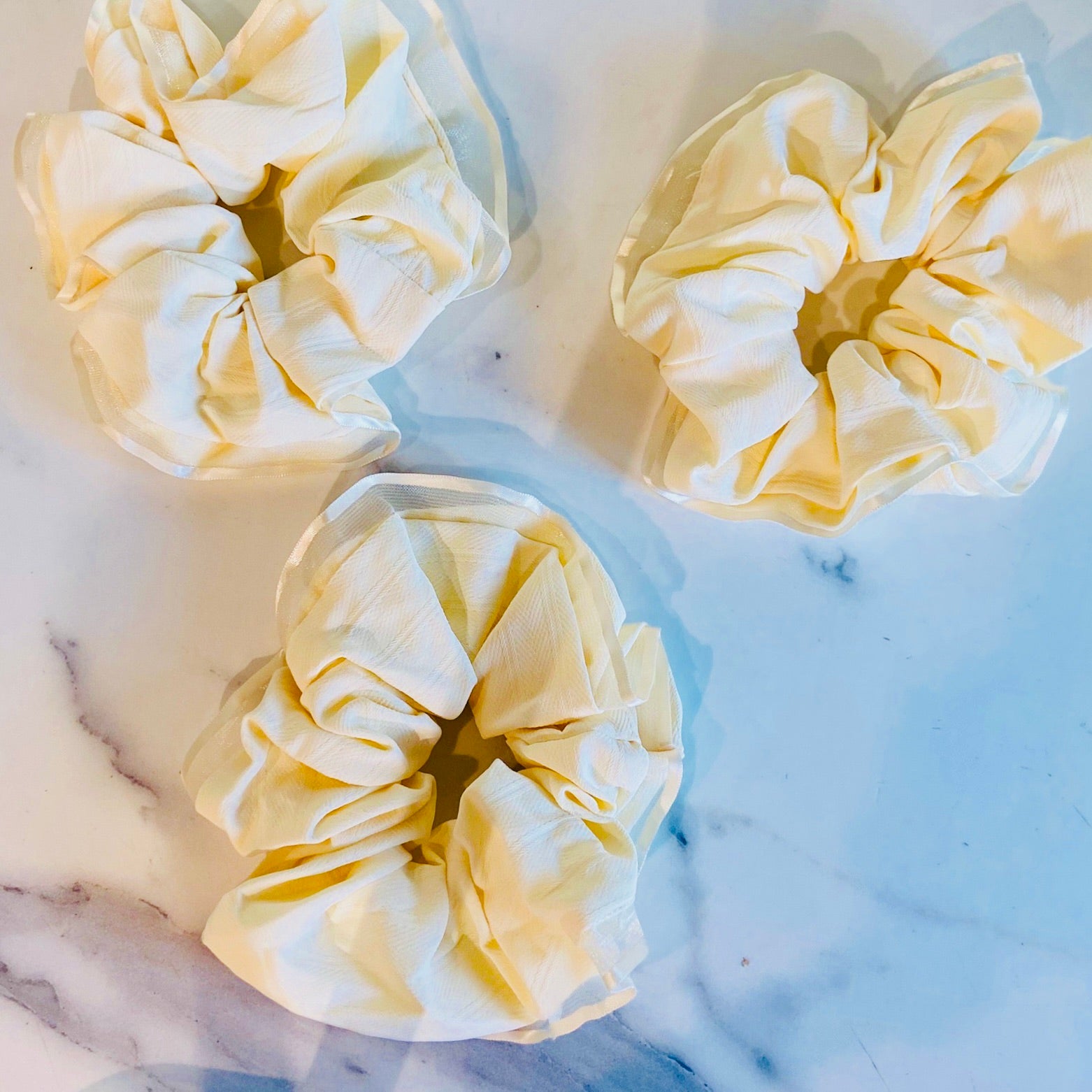 Cream Sheer Jumbo Scrunchie