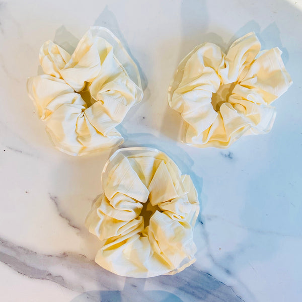 Cream Sheer Jumbo Scrunchie