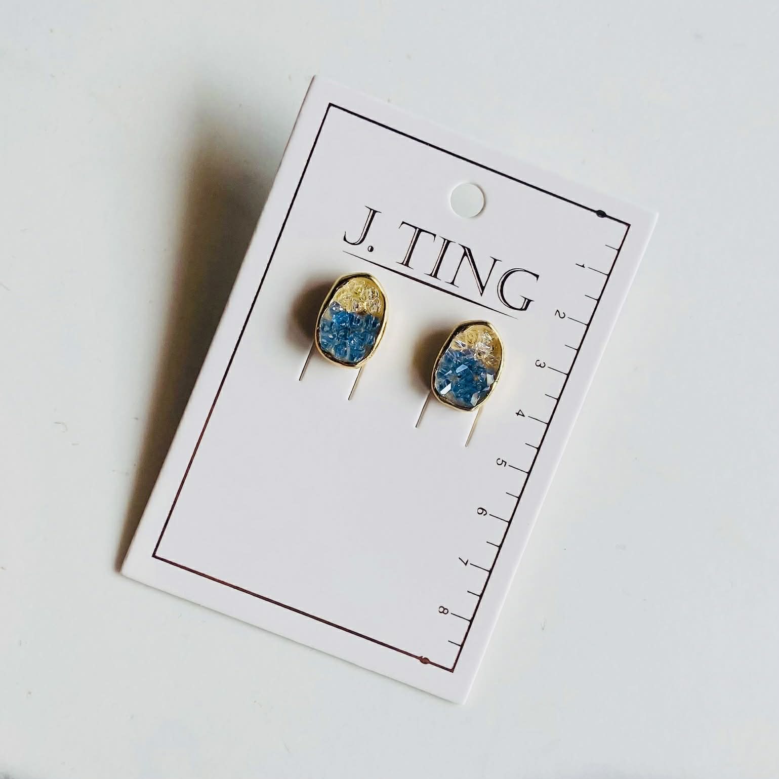 Crystalised Wave and Shore Earrings