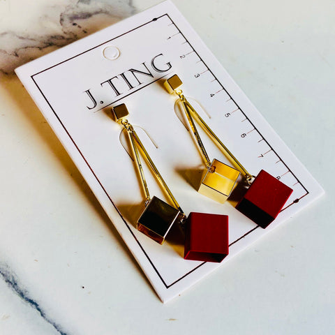 Cubic Dangling Earrings