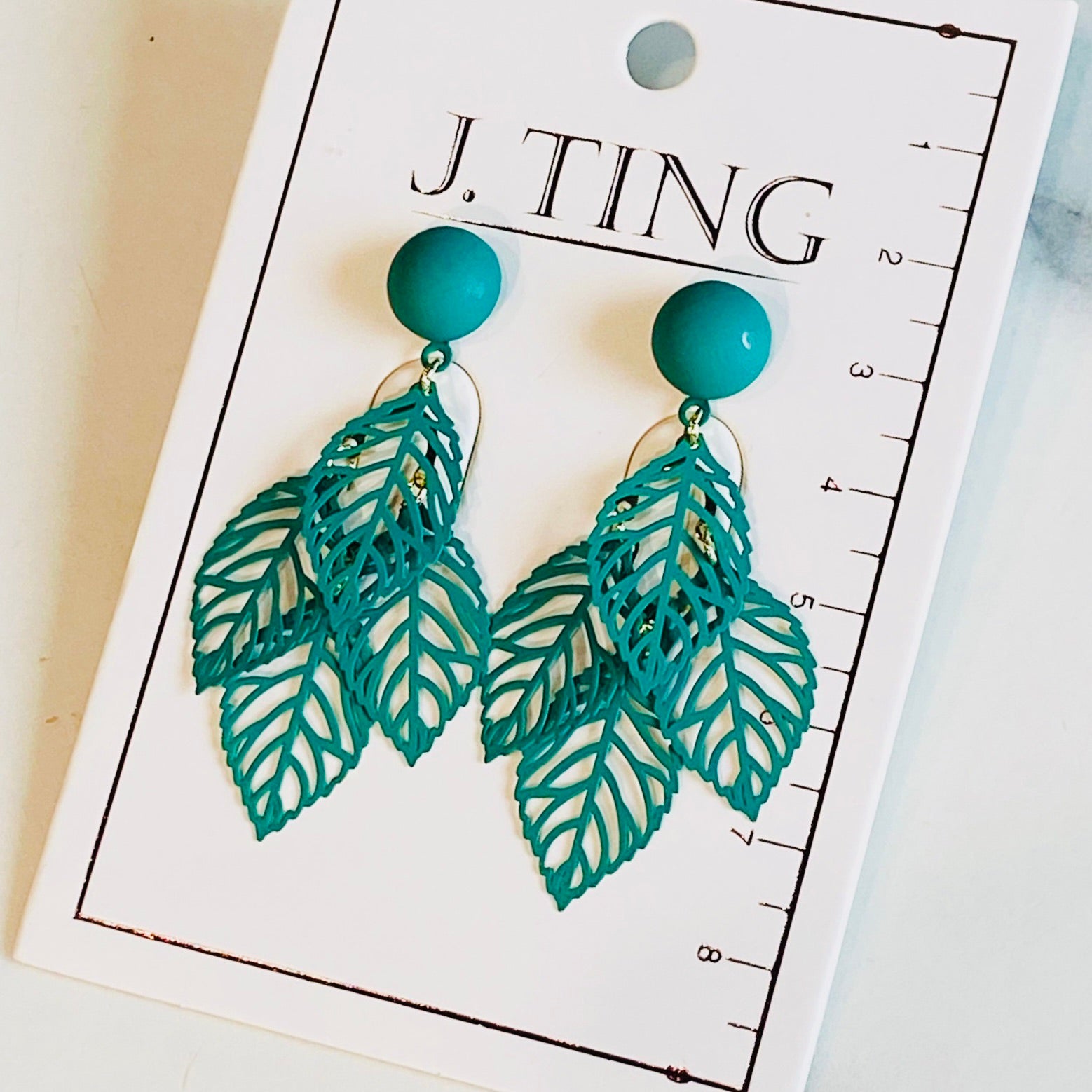 Forest Leaf Green Earrings