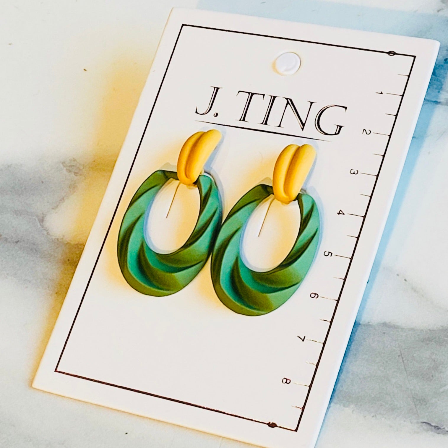 Groovy Green Ring Earrings