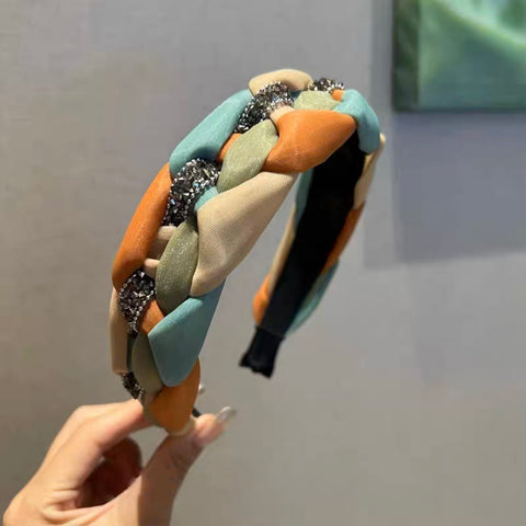Groovy Woven Headband - Orange/Green