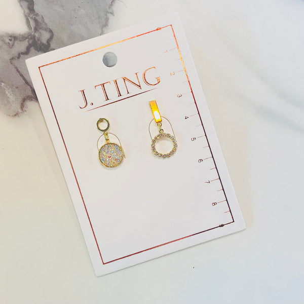 Iridescent Golden Halo Earrings