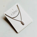 Layered Pendant Silver Necklace