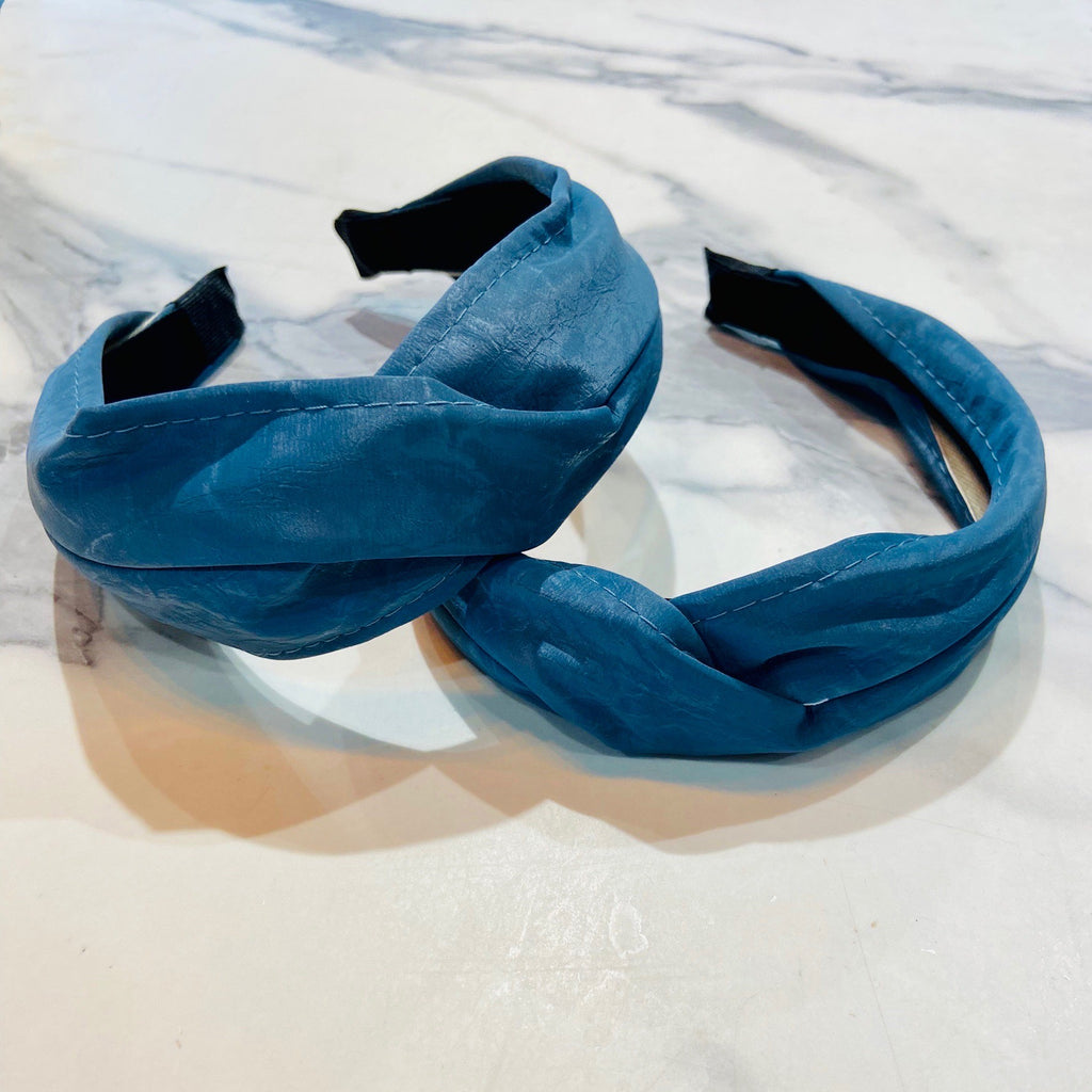 Leather Look Knot Headband