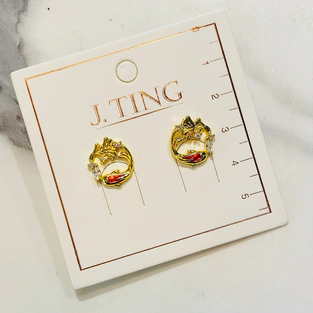 Lucky Fish Ring Earring