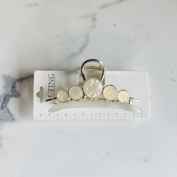 Opalescent Circular Hair Claw