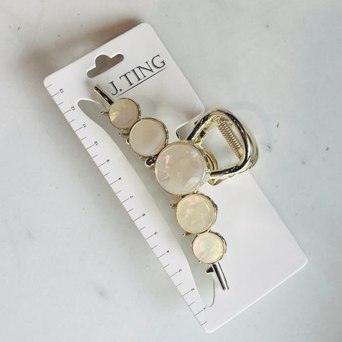 Opalescent Circular Hair Claw