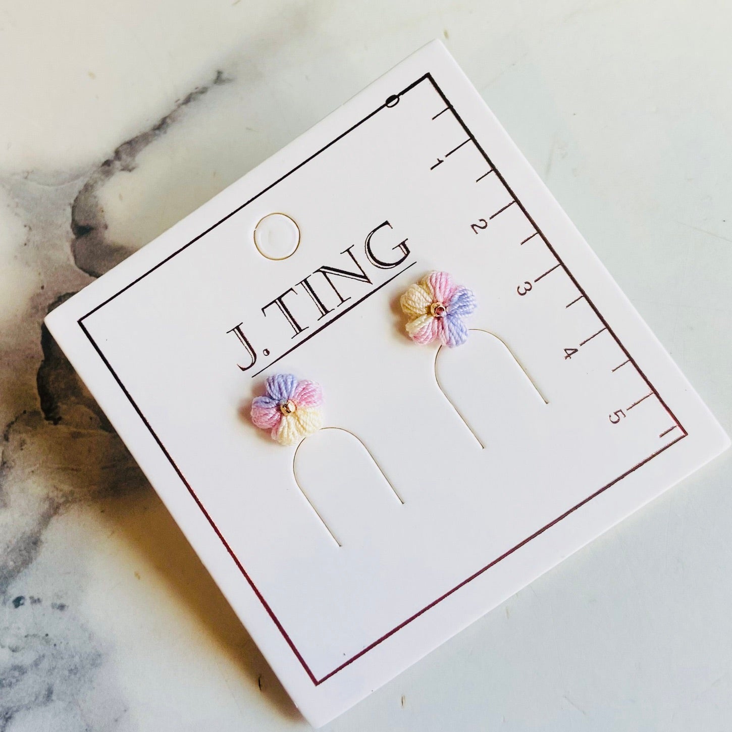 Pastel Petal Thread Earrings