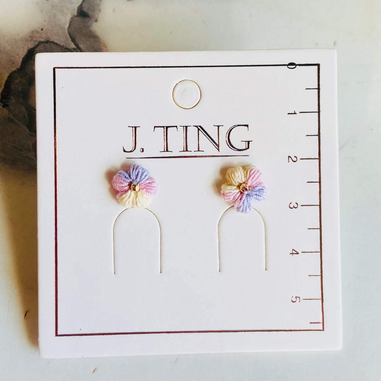 Pastel Petal Thread Earrings