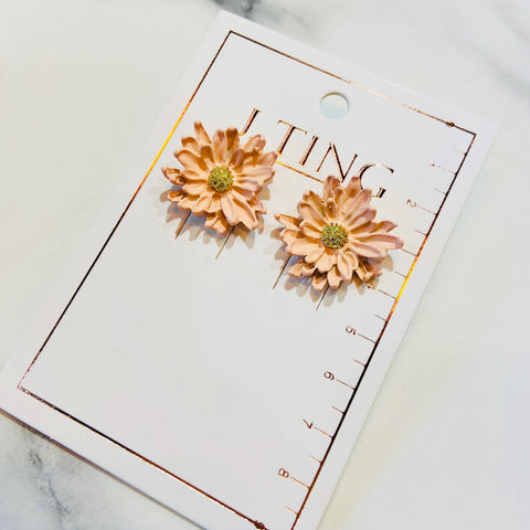 Pastel Pink Dandelion Earring