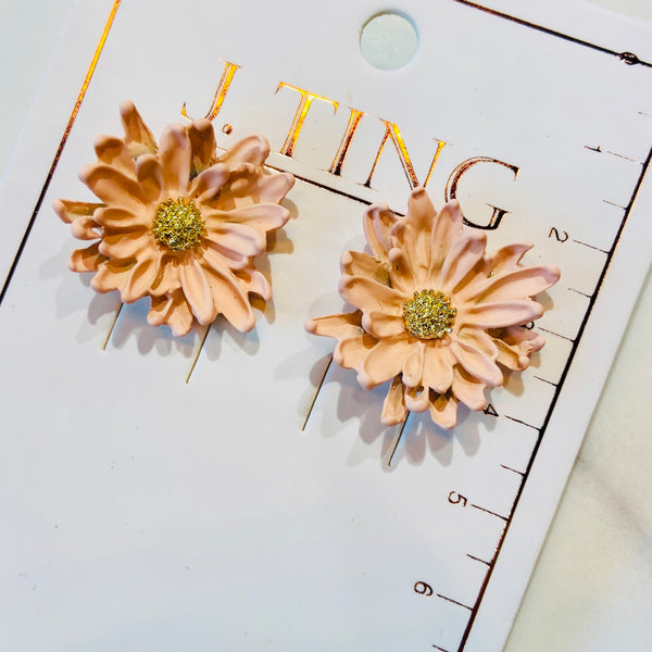 Pastel Pink Dandelion Earring