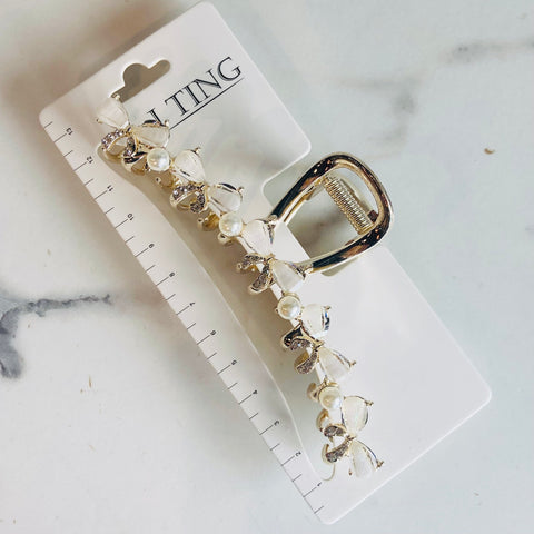 Pearly Bow Hair Claw