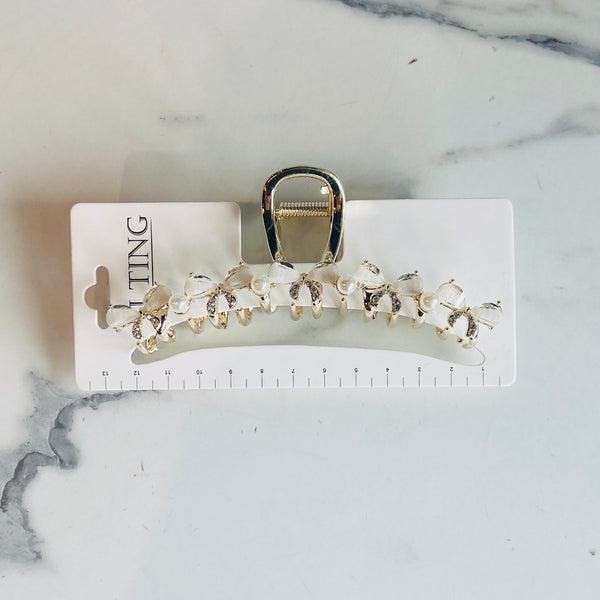 Pearly Bow Hair Claw