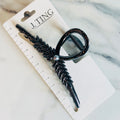 Pearl Leaf Black Hair Claw