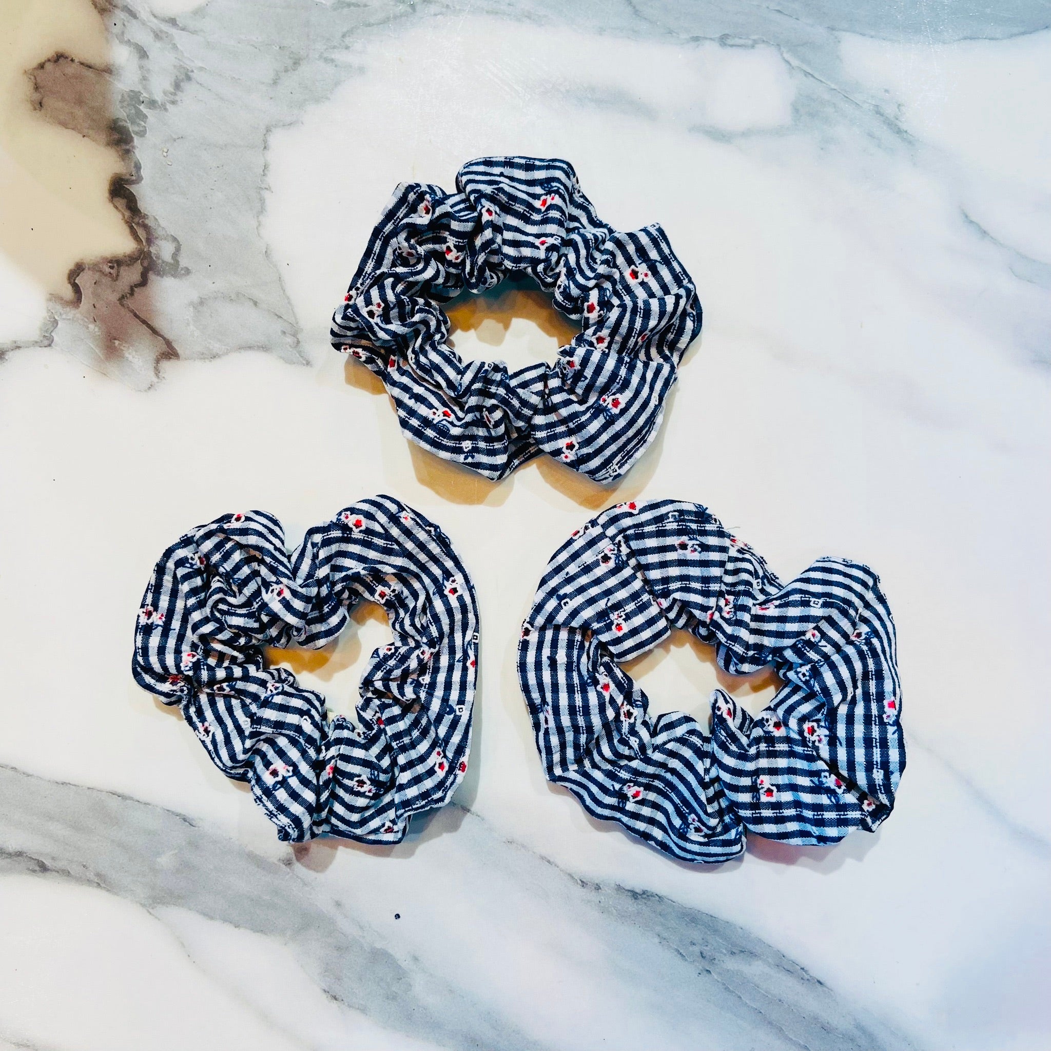 Plaid Baby Rose Scrunchie