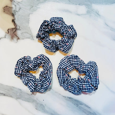 Plaid Baby Rose Scrunchie