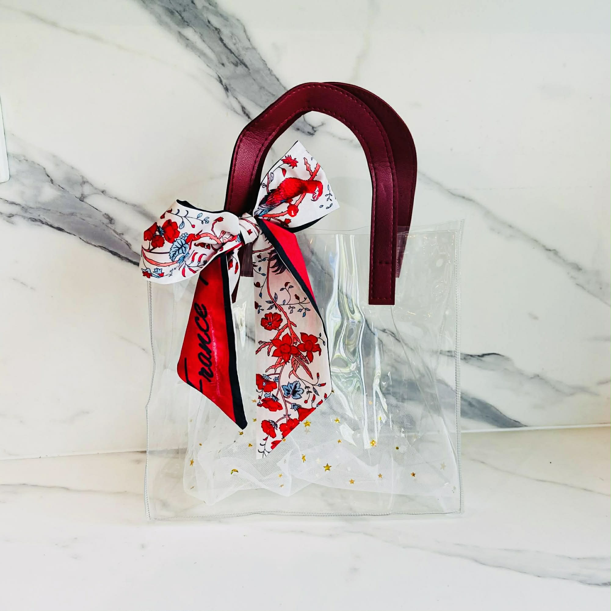 Big Flower Clear Gift Bag
