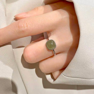 Rose Gold Jade Ring