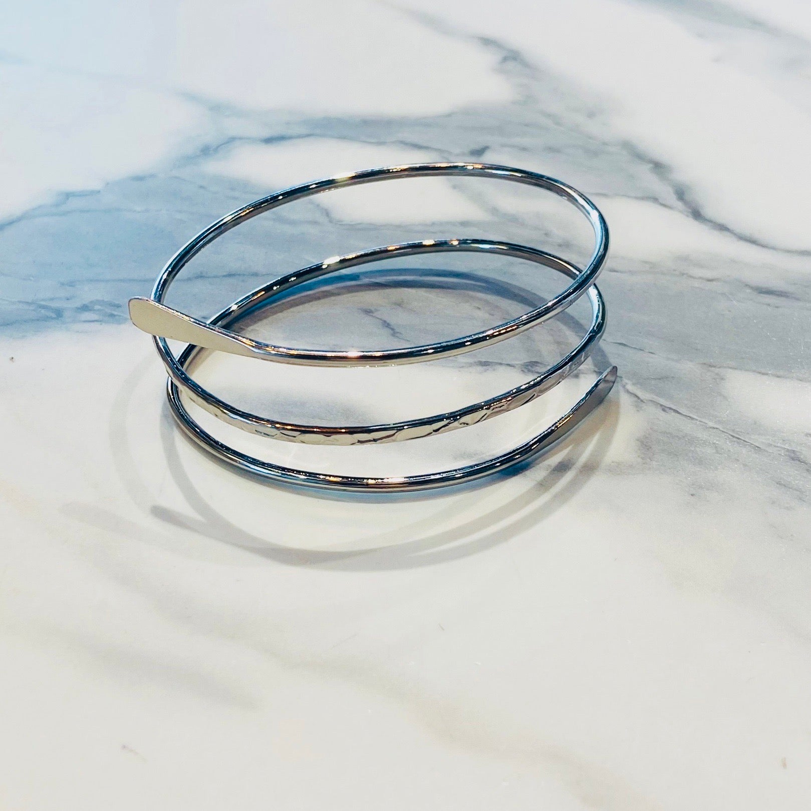 Silver Spiral Bracelet