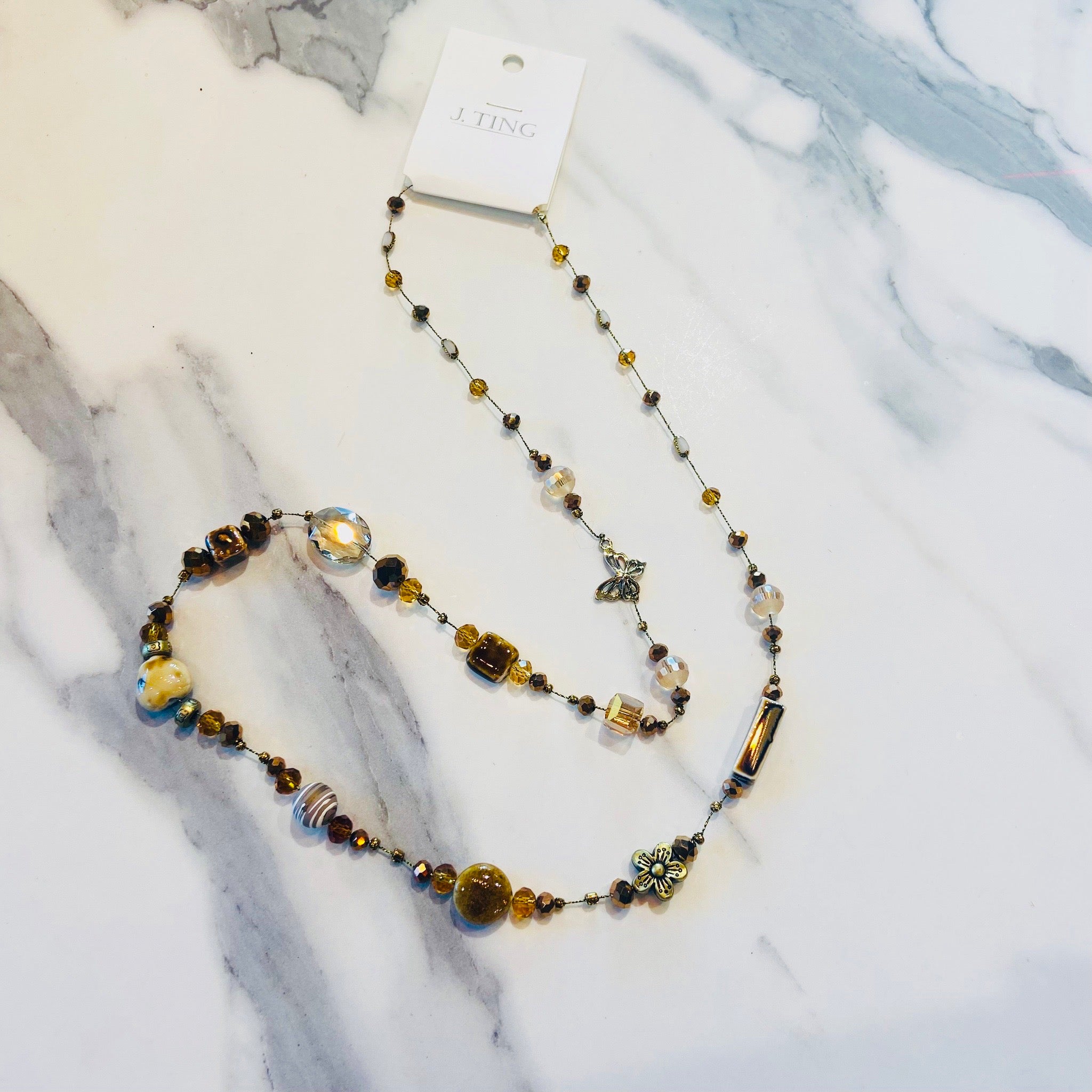 Beaded Brown Necklace