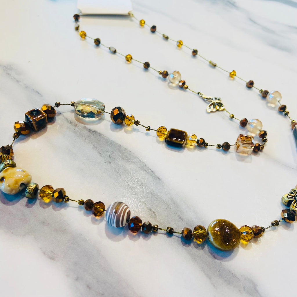 Beaded Brown Necklace