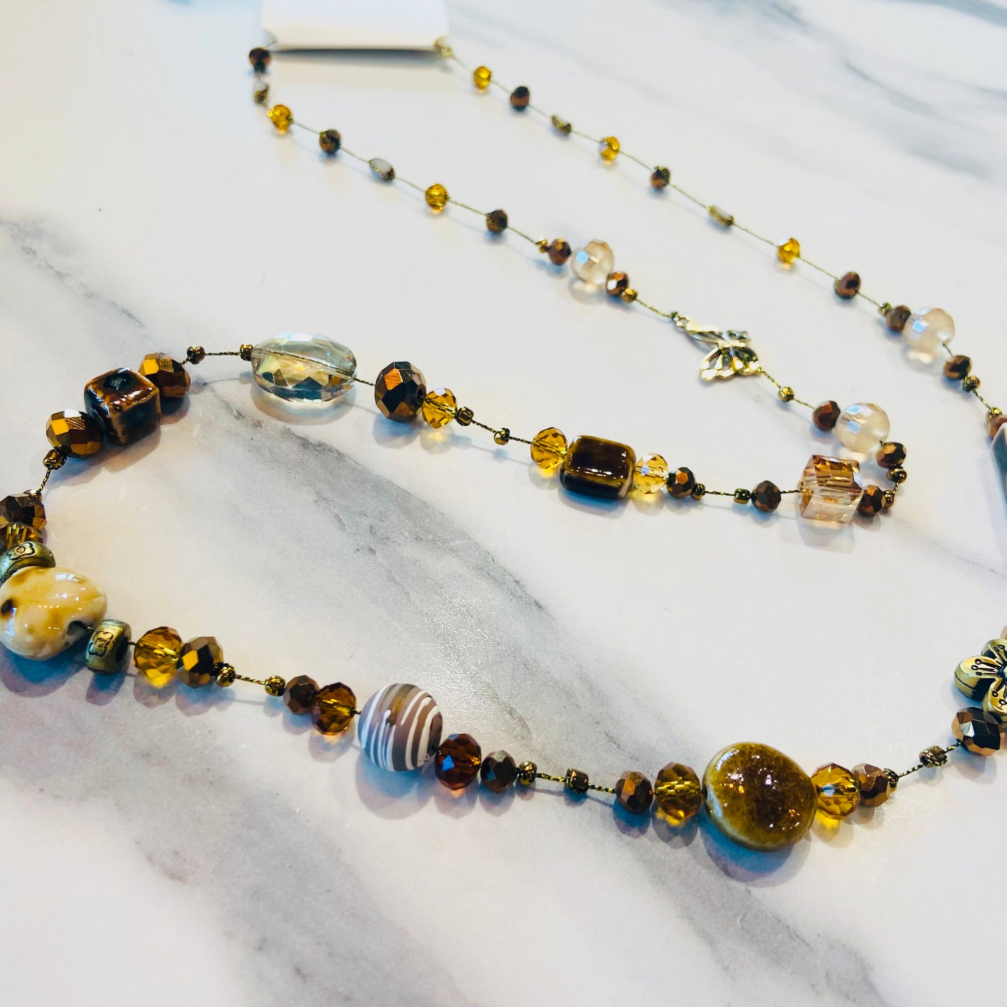 Beaded Brown Necklace