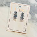 Silver Spindle Hoop Earrings