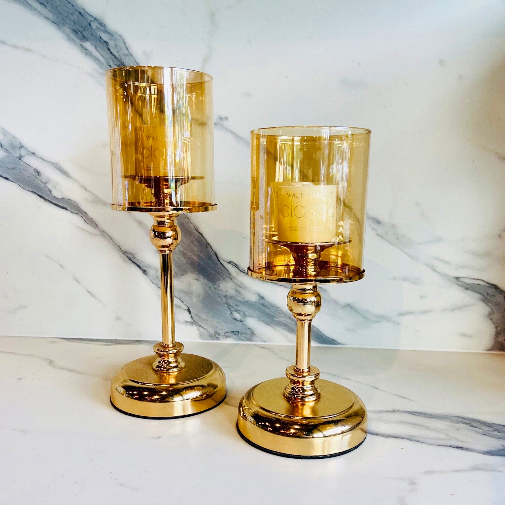 Gold Metal Candle Holder