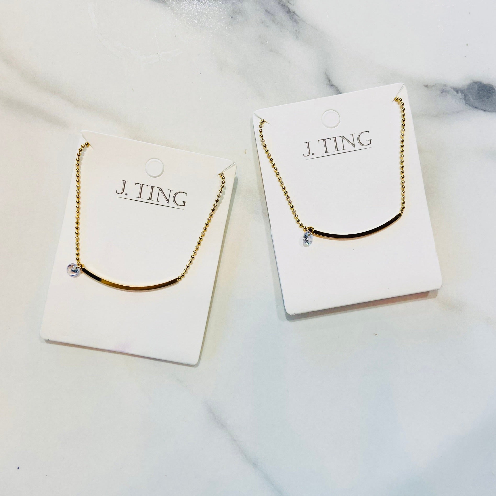 Gold Bar with Tiny Gem Bracelet