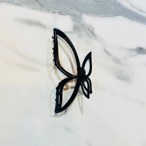 Black Butterfly Silhouette Hair Claw