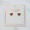 Sparkly Arrow with Red Gem Earrings