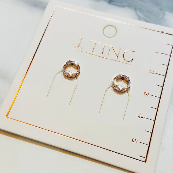 Rose Gold Circular Earrings