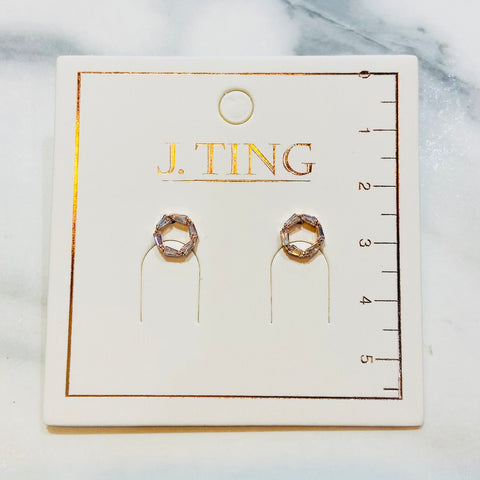 Rose Gold Circular Earrings