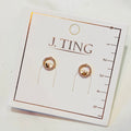 Rose Gold Sparkly Swan Earrings