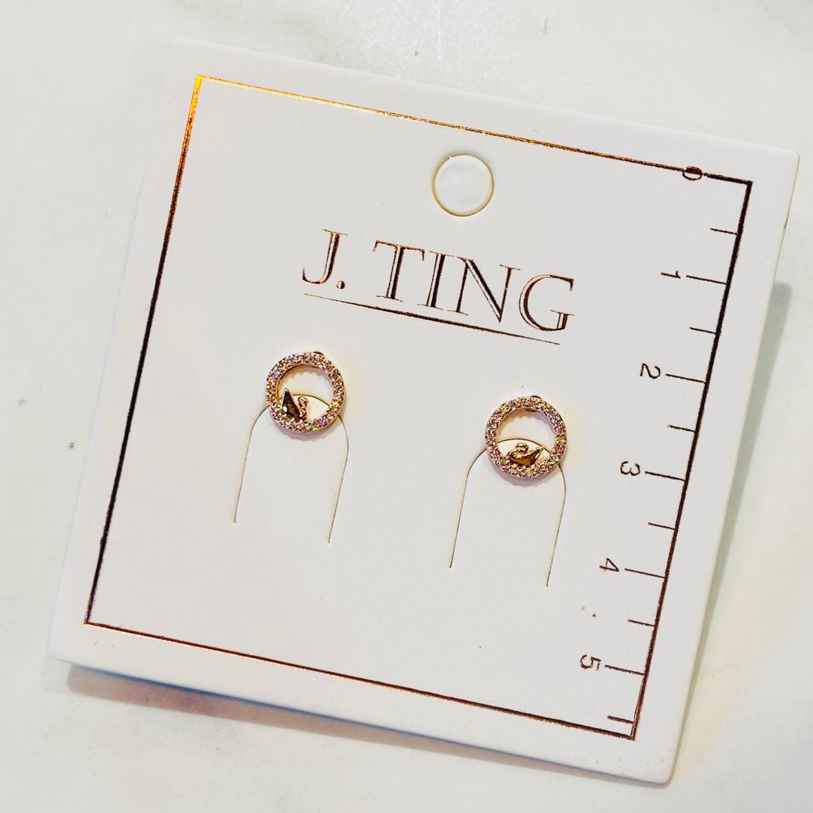 Rose Gold Sparkly Swan Earrings