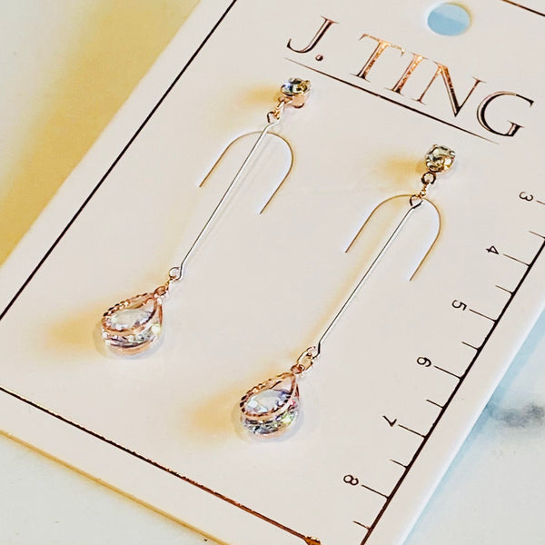 Crystal Edge Earrings